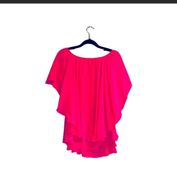 ❌(stolen) CATO Hot Pink Flutter Sleeveless Top - Picture 2 of 9
